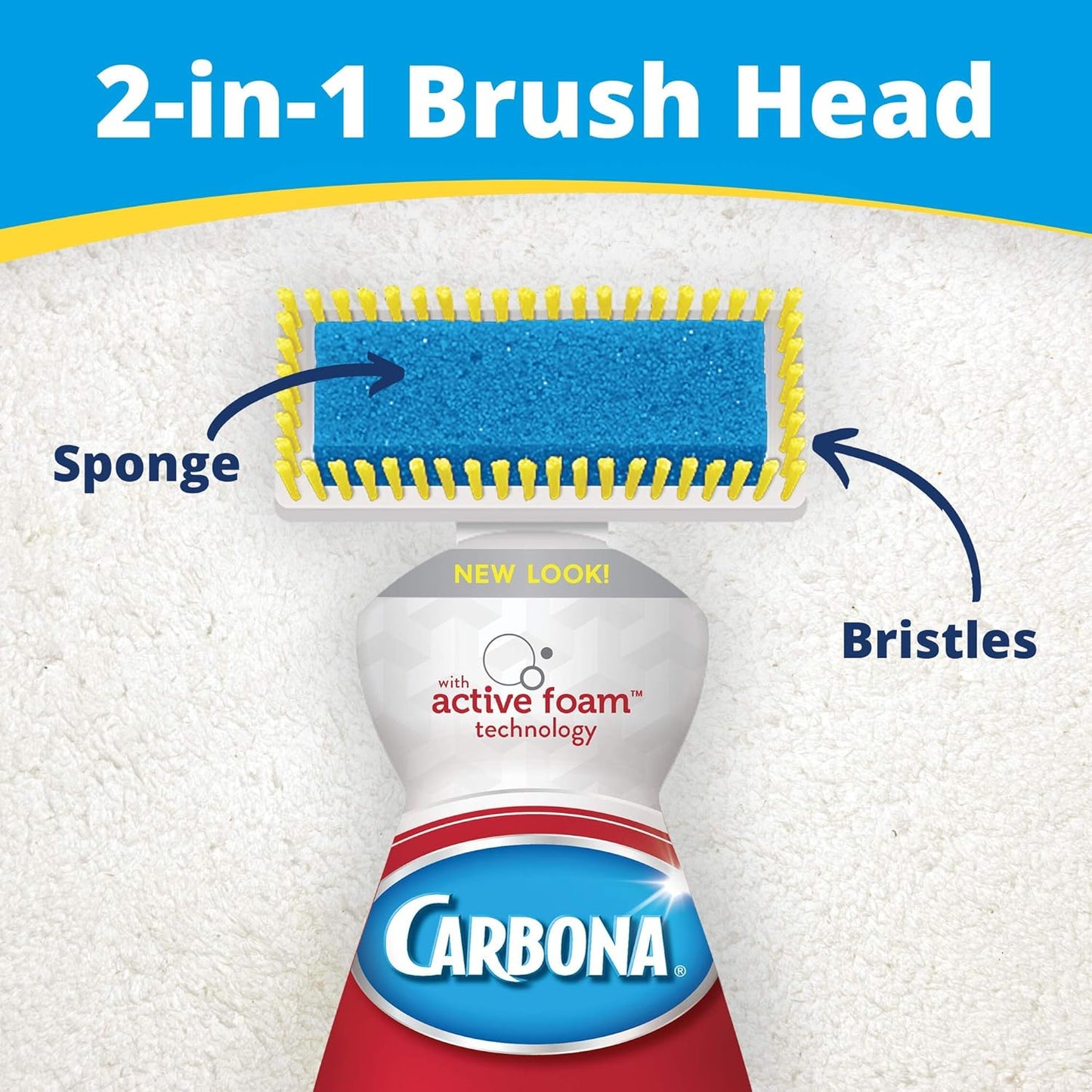 Carbona Carpet Cleaner with Brush | Oxy-Powered Foam for Spot Stain Removal | 27.5 Fl Oz, Pack of 1